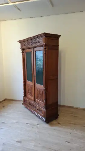 Vitrine Bibolotheksschrank Bücherschrank Herrenzimmer Gründe  Antik ca. 1900 Jh.