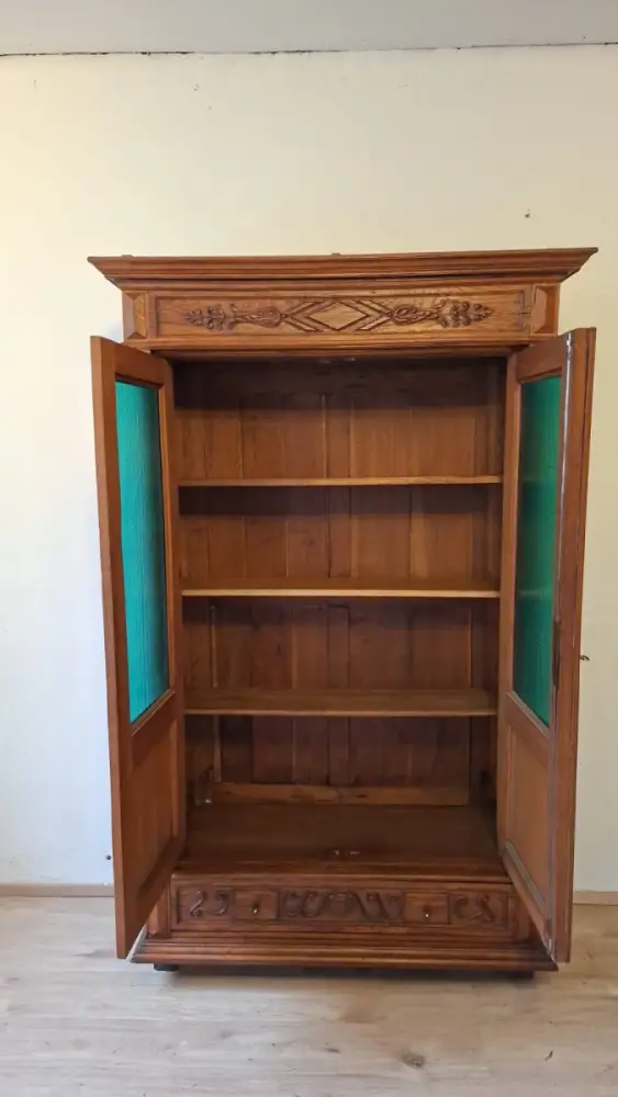 Vitrine Bibolotheksschrank Bücherschrank Herrenzimmer Gründe  Antik ca. 1900 Jh. 12