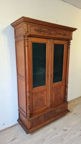 Vitrine Bibolotheksschrank Bücherschrank Herrenzimmer Gründe  Antik ca. 1900 Jh.