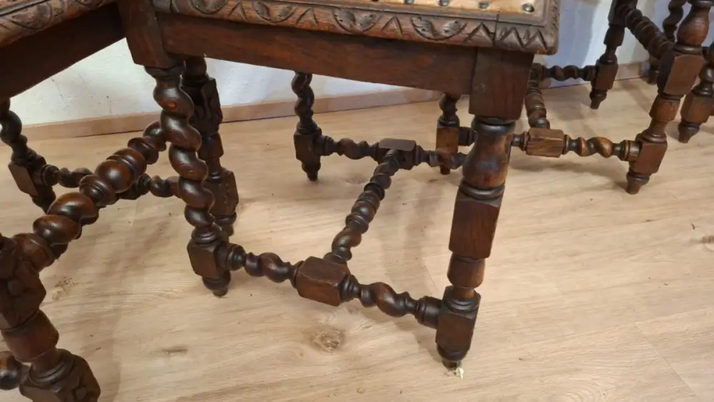 4  Esszimmerstühle Set Jagdstühle   Küchenstühle Gründer  Antik ca. 1900 Jh. 10