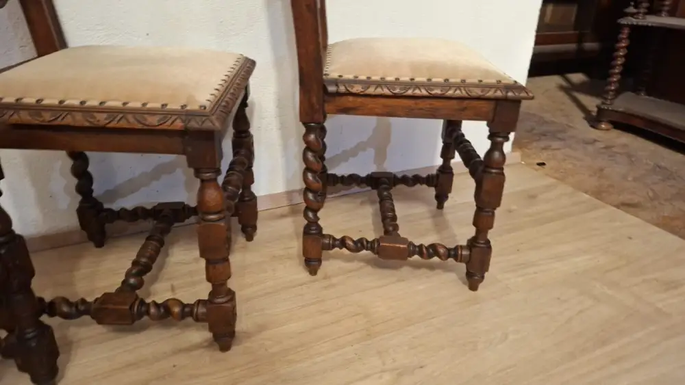 4  Esszimmerstühle Set Jagdstühle   Küchenstühle Gründer  Antik ca. 1900 Jh. 11