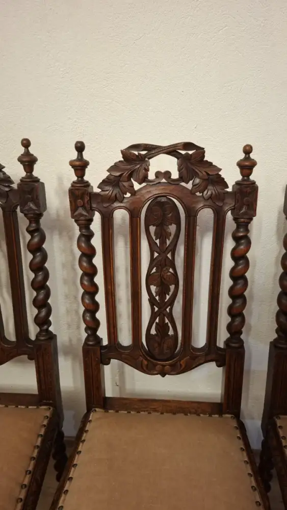 4  Esszimmerstühle Set Jagdstühle   Küchenstühle Gründer  Antik ca. 1900 Jh. 3