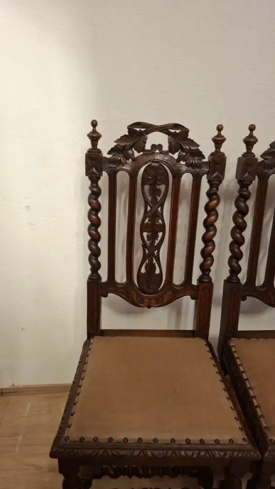 4  Esszimmerstühle Set Jagdstühle   Küchenstühle Gründer  Antik ca. 1900 Jh. 5