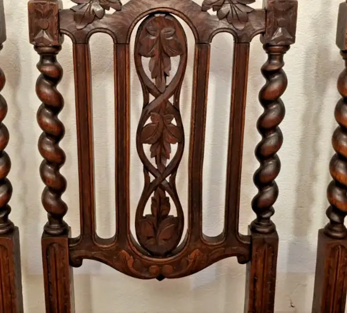 4  Esszimmerstühle Set Jagdstühle   Küchenstühle Gründer  Antik ca. 1900 Jh. 6