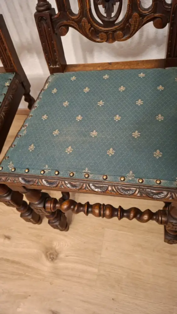 4  Esszimmerstühle Set Jagdstühle   Küchenstühle Gründer  Antik ca. 1900 Jh. 10