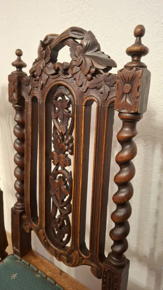 4  Esszimmerstühle Set Jagdstühle   Küchenstühle Gründer  Antik ca. 1900 Jh. 11