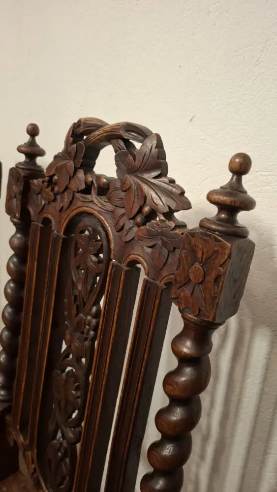 4  Esszimmerstühle Set Jagdstühle   Küchenstühle Gründer  Antik ca. 1900 Jh. 12