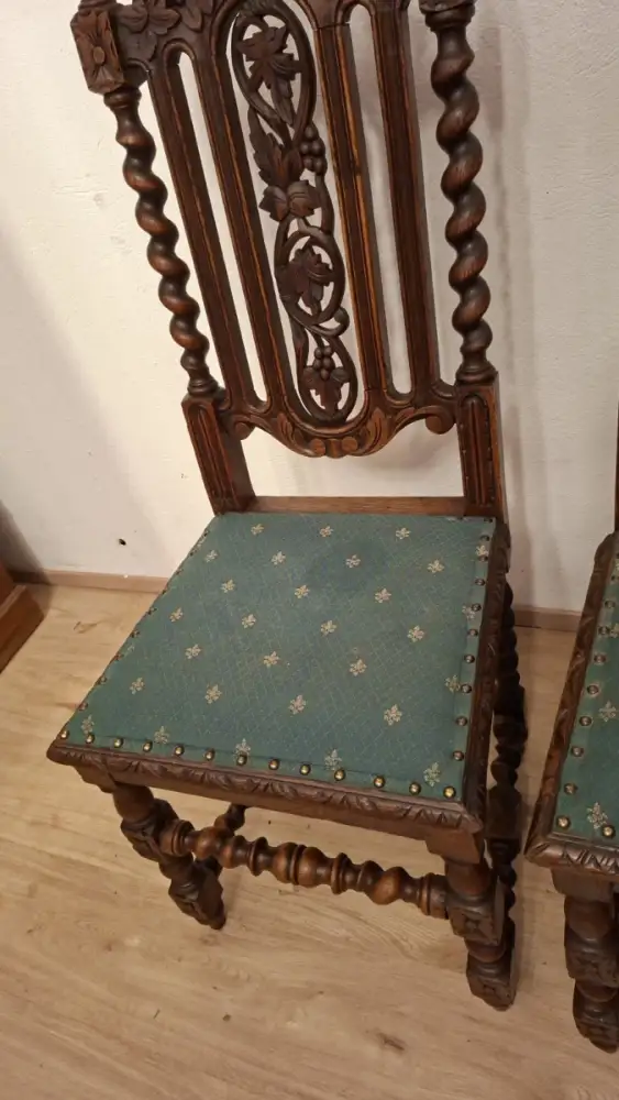 4  Esszimmerstühle Set Jagdstühle   Küchenstühle Gründer  Antik ca. 1900 Jh. 13