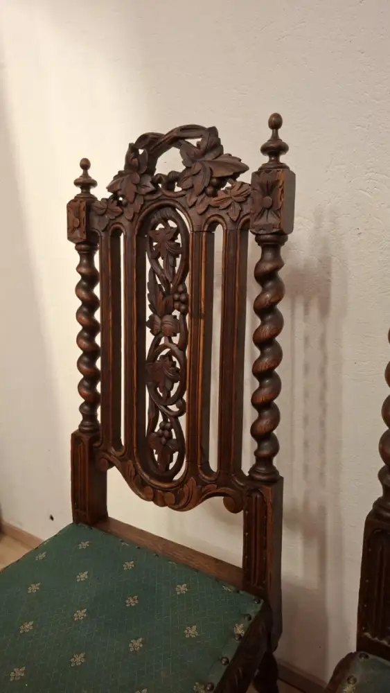 4  Esszimmerstühle Set Jagdstühle   Küchenstühle Gründer  Antik ca. 1900 Jh. 14