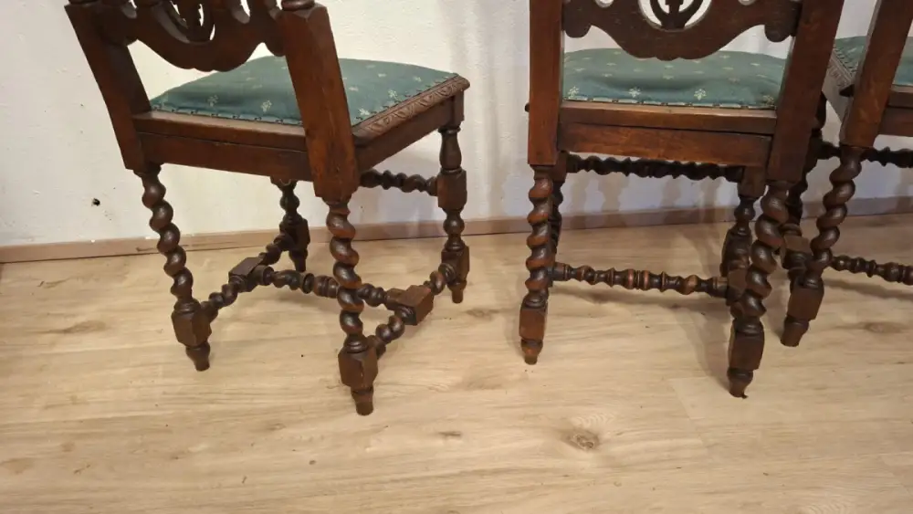 4  Esszimmerstühle Set Jagdstühle   Küchenstühle Gründer  Antik ca. 1900 Jh. 17
