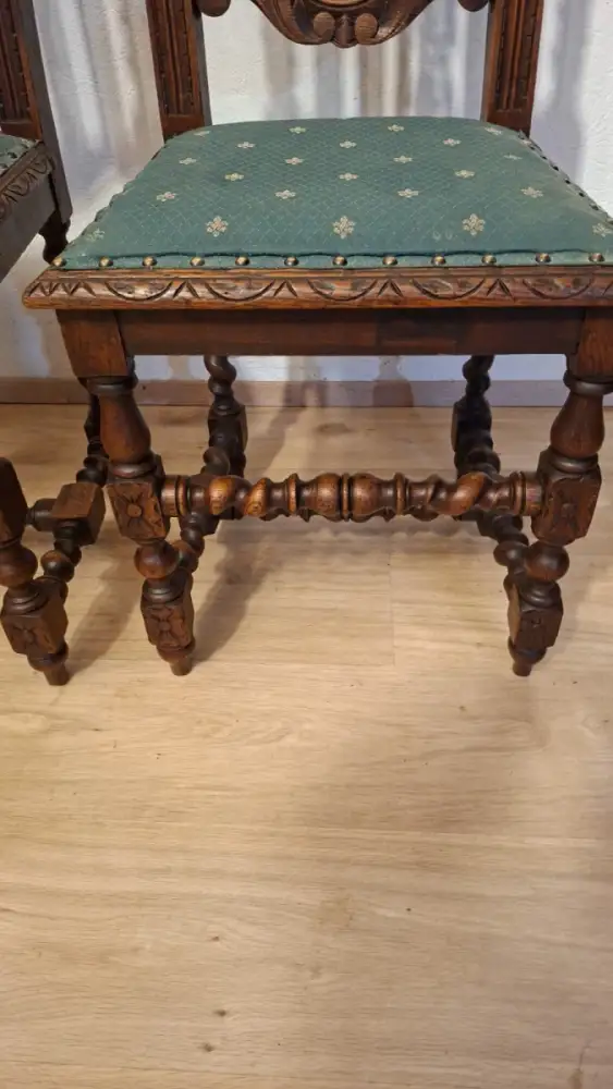 4  Esszimmerstühle Set Jagdstühle   Küchenstühle Gründer  Antik ca. 1900 Jh. 2
