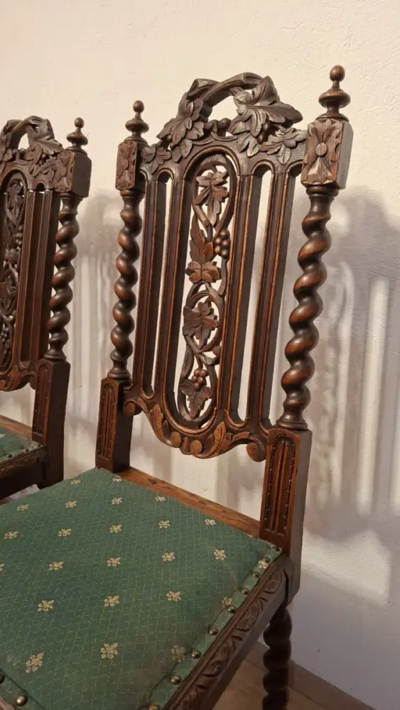 4  Esszimmerstühle Set Jagdstühle   Küchenstühle Gründer  Antik ca. 1900 Jh. 6