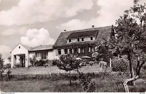 [Echtfotokarte schwarz/weiß] Erdhausen Hessen Künstlerhaus Lenz Gladenbach. 