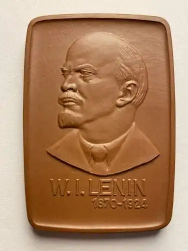 Meissen Porzellan Ehren Medaille W.I.Lenin 