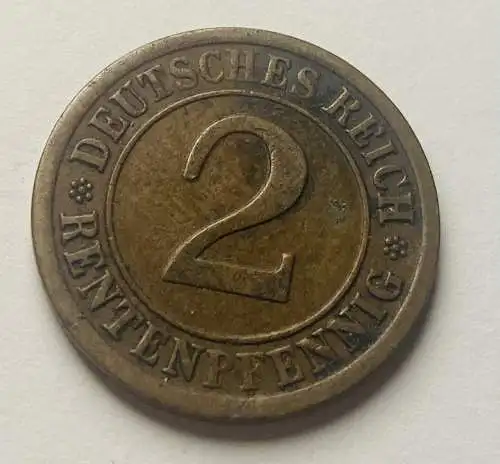 Weimarer Republik 2 Rentenpfennig 1924 A