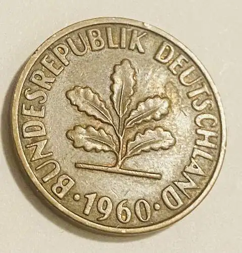 2 Pfennig 1960 D nicht magnetisch 