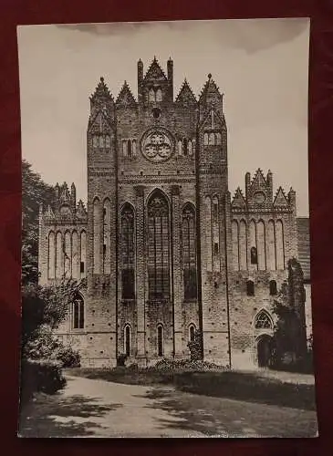 [Echtfotokarte schwarz/weiß] Kloster Chorin, Westgiebel. 