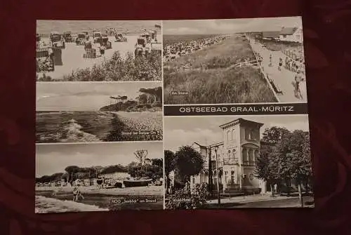 [Echtfotokarte schwarz/weiß] Ostseebad Graal-Müritz - Strand - Am Strand - Strand bei Stolper Ort - HOG "Seeblick" am Strand - Wald-Hotel. 