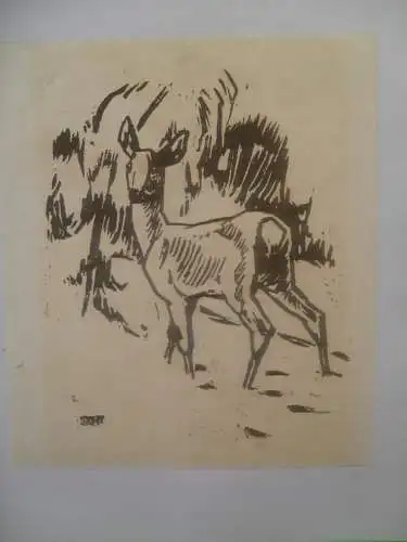 VIER ORIGINAL SIGNIERTE ZEICHNUNGEN.