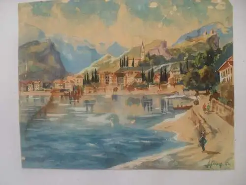 VIER ORIGINAL SIGNIERTE ZEICHNUNGEN.