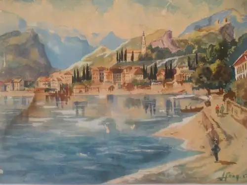 VIER ORIGINAL SIGNIERTE ZEICHNUNGEN.