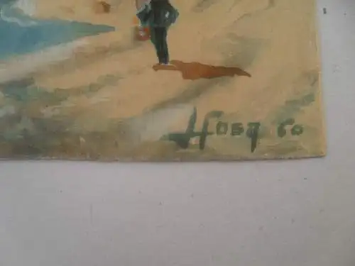 VIER ORIGINAL SIGNIERTE ZEICHNUNGEN.