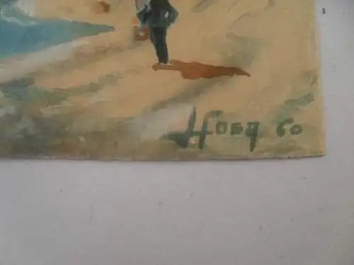 VIER ORIGINAL SIGNIERTE ZEICHNUNGEN.