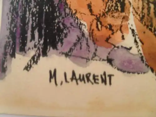 VIER ORIGINAL SIGNIERTE ZEICHNUNGEN.