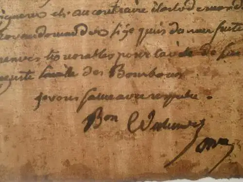 ORIGINAL-LITHOGRAPHIE (BRIEF DES BÜRGERMEISTERS VON INDRE-ET-LOIRE, 29. APRIL 1814).