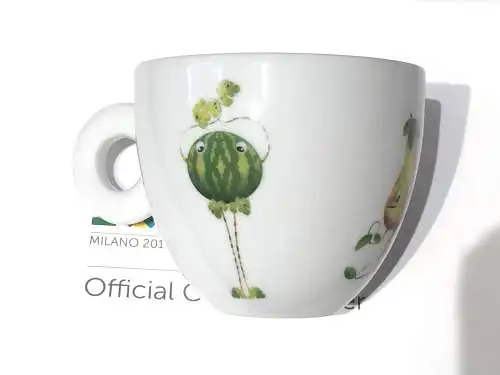 4 x ILLY Art Collection 2015 Expo Milan Maskotchen Cappuccino Tassen mit Untertassen 