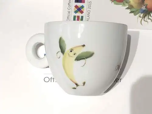 4 x ILLY Art Collection 2015 Expo Milan Maskotchen Cappuccino Tassen mit Untertassen 