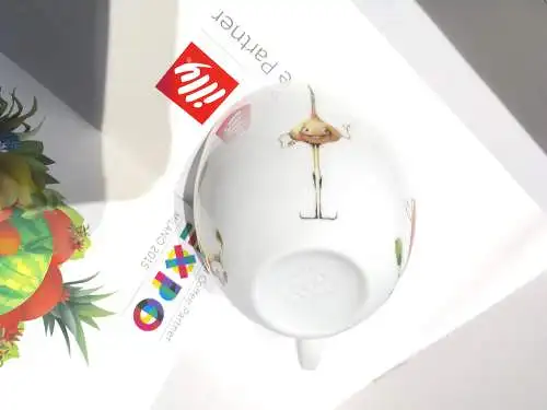 4 x ILLY Art Collection 2015 Expo Milan Maskotchen Cappuccino Tassen mit Untertassen 