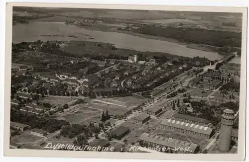 [Echtfotokarte schwarz/weiß] Luftbildaufnahme  Kirchmöser  - West. 