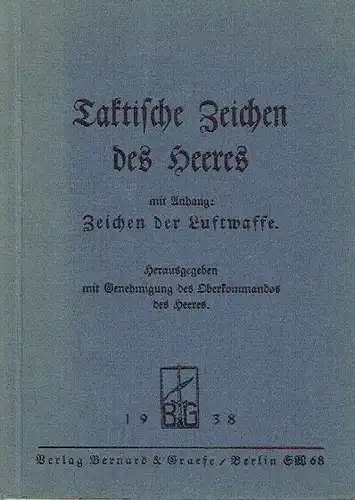 Taktische Zeichen des Heeres und Zeichen der Luftwaffe Wehrmacht 1938
