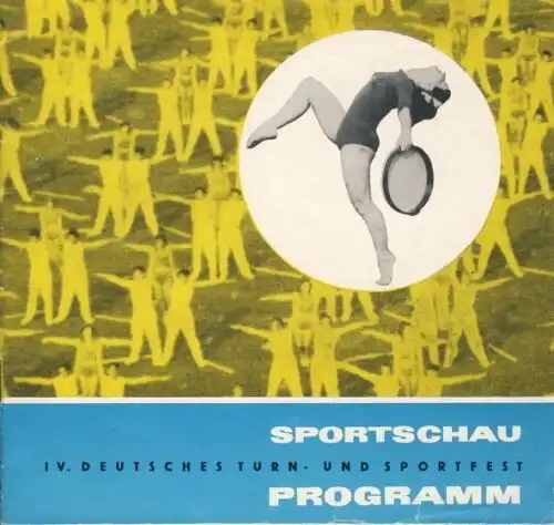 IV. Turn- & Sportfest 1963 in Leipzig
 Konvolut von 3 Programmen. 