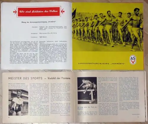 IV. Turn- & Sportfest 1963 in Leipzig
 Konvolut von 3 Programmen. 