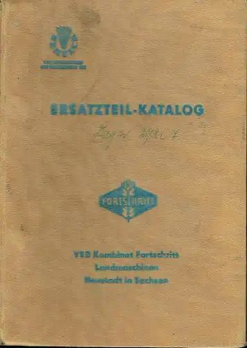Ersatzteil-Katalog Mähdrescher E 174 - E 177. 