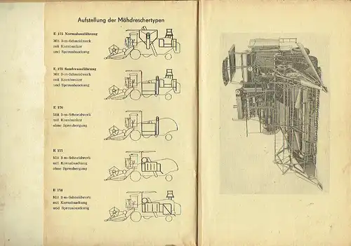 Ersatzteil-Katalog Mähdrescher E 174 - E 177. 