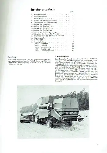 Anbau- und Bedienanweisung mit Ersatzteilkatalog
 Strohreißerantrieb Mähdrescher E 517. 