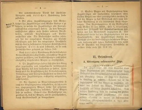 Dienstanweisung für Zugabfertiger
 (Abkürzung: DAZA. Nr. 24)
 Dienstvorschrift, II D E V. 1048/22. 