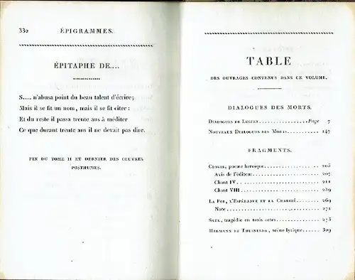 Charles Hubert Millevoye: Oeuvres posthumes de Millevoye
 Tome II
 Oeuvres de Millevoye, Band 6. 