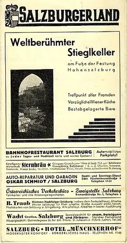 Im Einvernehmen mit dem Landesverkehrsamt in Salzburg zusammengestellt, gezeichnet und herausgegeben
 Salzburger Land. 