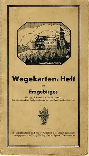 Wegekarten-Heft des Erzgebirges. 