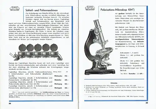 Leitz Optik in der Metallindustrie
 Liste Metallo B 7037, Juni 1931. 