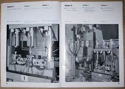 Fertigungsanlage in loser Verkettung zur Bearbeitung von Mopedgehäusen in 4 Ausführungen. 