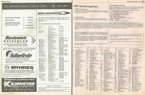 Rutebok for Norge
 Offisiell Rutobok for Jernbaner, Skip, Rutebilder, Ferjer, Fly
 Nr. 7, 27. September 1981. 