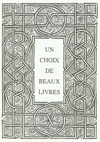 Un Choix de Beaux Livres. 