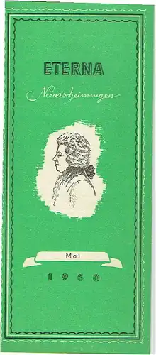 VEB Deutsche Schallplatten: Eterna Neuerscheinungen Mai 1960. 