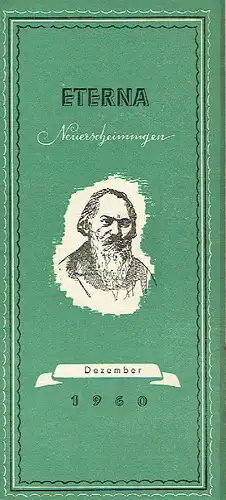 VEB Deutsche Schallplatten: Eterna Neuerscheinungen Dezember 1960. 