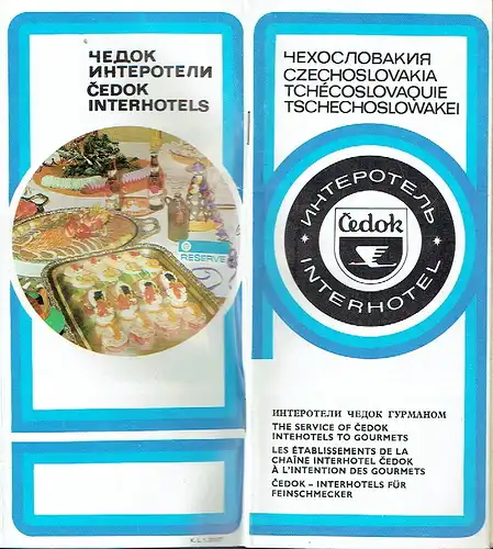 Tschechoslowakei - Čedok Interhotels für Feinschmecker. 